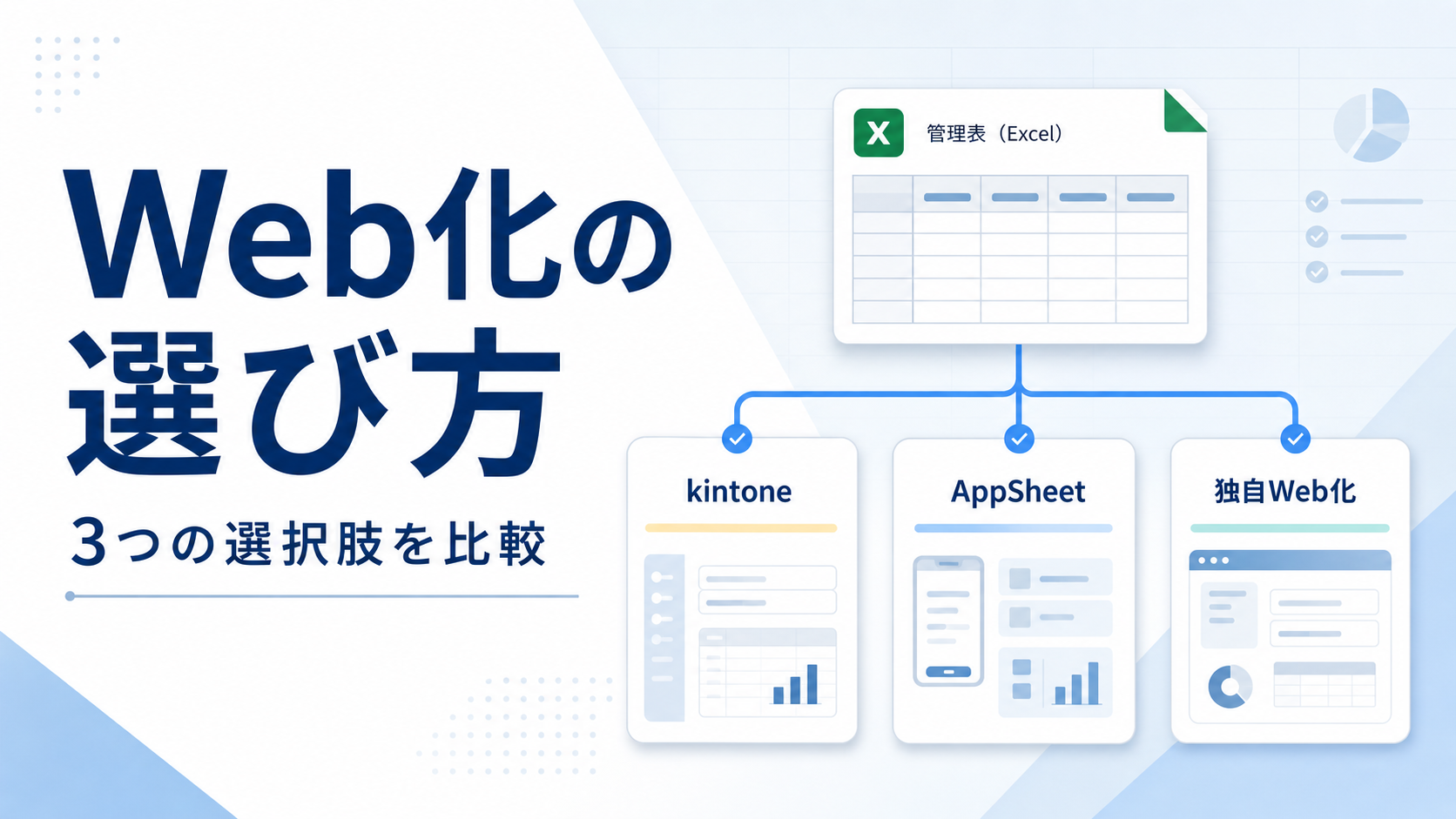 kintoneとAppSheet比較：Web化の選び方