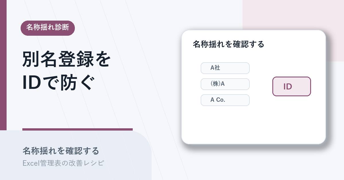 同じ相手の別名登録をIDで防ぐアイキャッチ