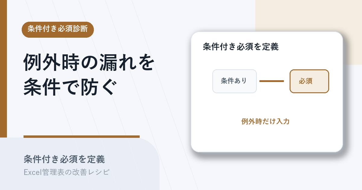 条件付き必須項目を定義するアイキャッチ