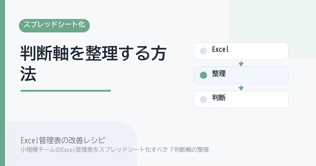 小規模チームのExcel管理表をスプレッドシート化すべき？判断軸の整理のアイキャッチ画像